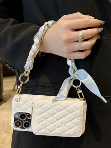 Luxury Leather Phone Case Wallet for Apple 15 pro 16 17 Models Handheld Womens Full Cover Storage High End Personality Design