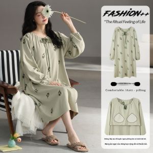 Váy ngủ MiiOW cho nữ vải cotton mặc ngoài trời