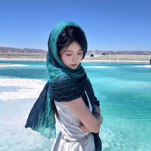 Cgediao | Tribal Wasteland Summer Female Wrinkle Gradient Scarves