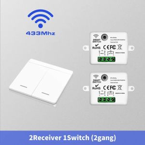 Kebidumei | Wireless Light Wall Switch RF 433Mhz Remote Control 1/2/3Gang Interruptor Smart Lighting Switch For Lamp LED 10A 110V 220V