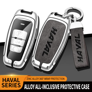 Zinc Alloy Genuine Leather Smart Car Key Case Cover Shell Holder Keychain For Great Wall GWM Haval Jolion H6 H1 H2 H2S H4 H5 H7 H8 H9 F5 F7X F7 Coupe Remote Fob Protector