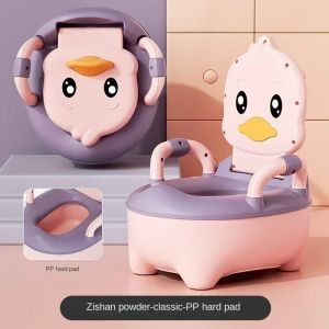 Baby Potty Training Seat Cartoon Duck Type Soft Hard Cushion Clamshell Armrest Waist Guard Toilet Urinal Baby Toilet Supplies