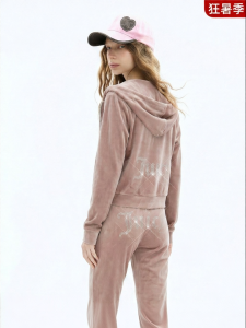 Juicy Couture | Zero Pressure Stretch Velvet Hooded Jacket