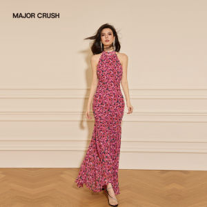 Romantic Slim Fitted Off Shoulder Print Dress