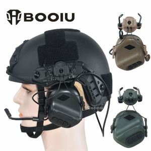 BOOIU Tactical Fifth Generation Shooting Helmet Headset Fast Helmet No Pickup Shooting Earphone Training Hunting Headphones