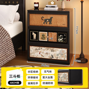 Meisda French Vintage Nine-Bay Cabinet Living Room Bedroom Wall-Mounted Storage Cabinet Retro Dining Room Sideboard