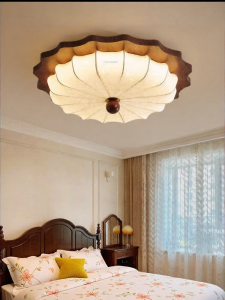 Changhong | Retro French Style Japanese Tea Zen Cloth Ceiling Light