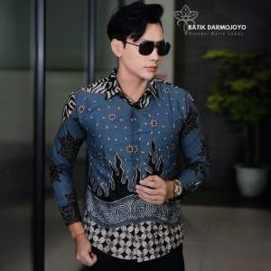 Kemeja Batik Pria Slimfit Motif Alena