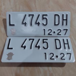 Plat Nomor Motor Baut Tanam Finising Cat Harga Sepasang Depan Belakang