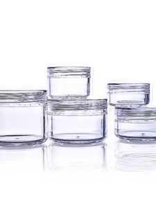 Transparent Plastic Cream Jar Travel Size Cosmetic Container Jewelry Box Small round Plastic Box Fragrance Sample Vial