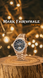 ORIGINAL Jam Tangan Pria Mark Fairwhale 6740 Automatic Sport Garansi Resmi 1 Tahun - Stainless Steel