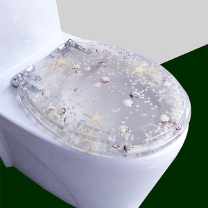 Thickened Resin Toilet Seat Cover UVO Type Universal Old Style Toilet Ring Slow Drop Colorful Silent Toilet Lid Board