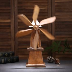 กังหันลมไม้สัก กังหังลมเสริมฮวงจุ้ย ตกแต่งบ้านร้านค้า สูง 46ซม กว้าง 15ซม ใบพัดกว้าง 34ซม กังหันลม กังหันประดับบ้านหมุนได้จริงตามแรงลม เสริมฮวงจุ้ย
