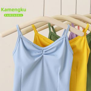 KAMENGKU | Ballet Dancewear Sleeveless Strap Top 140cm