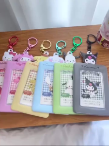 เคสใส ใส่บัตร ลายซานริโอ้ โฟโต้การ์ด ขนาด 3 นิ้ว เคสการ์ดพวงกุญแจ ใส่รูปไอดอล KPOP ใส่บัตรนักเรียน บัตรรฟฟ บัตรพนักงาน