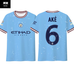 Ice Silk Texture Fast-Dry Football Fan T-Shirt Half Sleeve