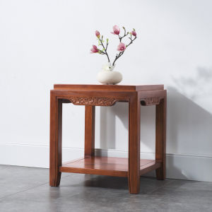 Chinese Style Solid Wood Corner Table Small Side Table Simple Living Room Bedroom Sofa Cabinet Antique Finish Small Square Table