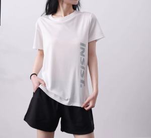 Ice Silk Quick Dry Breathable Sportswear Set for Women Short Sleeve T-Shirt Shorts Home Fitness Outfit Lightweight Oxygen