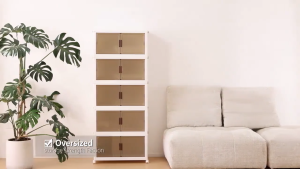 【MY Stock 24H Delivery】4/5/6 Tier Stackable Storage Bins with Lid and Wheels Folding Storage Boxes for Home