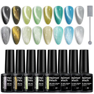 แคทอาย 8 สี - ซีรีส์แคทอายสะท้อนแสงสุดฮิต ขายดี ชุดสวยหรูมีสไตล์ พร้อมไข่มุกแฟชั่นสำหรับร้านเสริมสวย