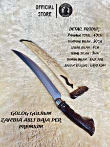 Golok Sembelih Sapi Zambia Golok Pemotong Hewan Super Tajam Asli Baja Per
