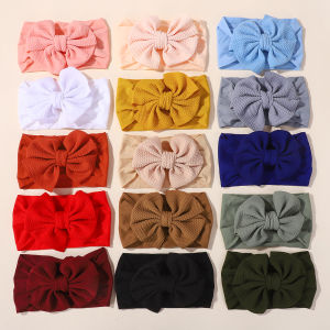 10pcs Random Baby Headband Newborn Baby Girl Hair Accessories Childrens Headwear Knit Big Bow Headdress
