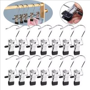 50/30 ชิ้น ที่แขวนผ้าแบบหนีบ / ที่หนีบผ้าสแตนเลส / ที่แขวนผ้าเช็ดตัวแบบพกพาสำหรับเดินทาง / ที่จัดระเบียบเสื้อผ้าในตู้เสื้อผ้า