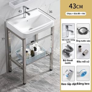 HUIYANGXU | Chậu Rửa Lavabo Sàn Đứng Gốm Inox