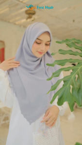 FIRST HIJAB - Haneen Hijab Segiempat 130x130 Bahan Wolfis Premium | Hijab Cutting Laser