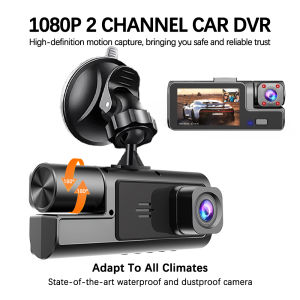 Front & Rear Dash Cam FHD 1080P Dual Lens 170° Wide Angle Night Vision Loop Recording G-Sensor CAR DVR Dashboard Camera