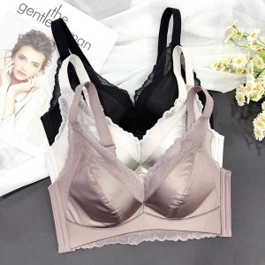 New Arrival 8025 Satin Lace Intimates Womens Latex Cotton Small Chest Gathered without Wire Accessory Breast Push up Push-up Bra