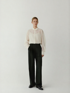 ICICLE | Cotton Plain Weave Straight Leg Trousers
