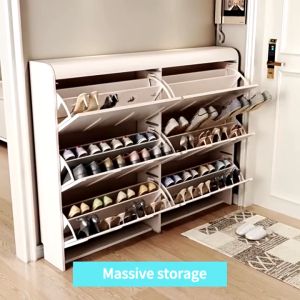 Rak Sepatu Minimalis Tertutup / Rak Sepatu Aesthetic / Lemari Sepatu Kayu / Rak Sepatu Susun Tertutup / Shoes Cabinet Minimalis