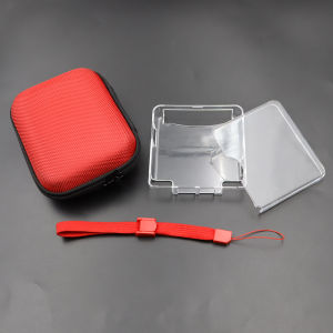 3 In 1 Protective Kit For GBA SP EVA Hard Carry Storage Bag Transparent Crystal Case Adjustable Wrist Lanyard Consols Accessorie