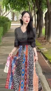 TD103-TD106 เดรสใส่เที่ยวใส่ออกงานใส่ทำงานผ้าไทย