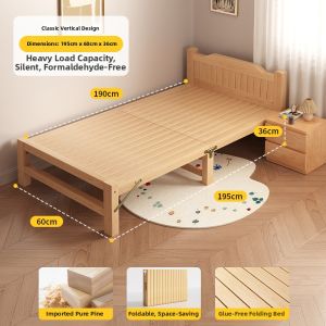 Portable Single Wood Bed 1.5m