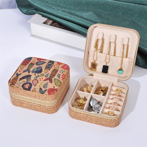 Chinese retro light luxury portable travel jewelry box earrings rings necklaces jewelry storage box