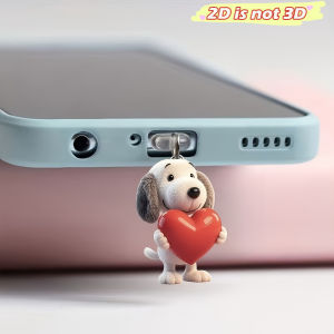Heart Dog Dust Plug 2D Kawaii Ladies Charge Port Plug For iPhone Type C Anti Dust Cap Decoration Couple Phone Pendant