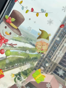 2027////Christmas Wall Decals Self Adhesive Santa Snowman Christmas Tree Stickers Festive Home Decoration Local Stock Singapore LOCAL STOCK NEXT DAY DELIVERY