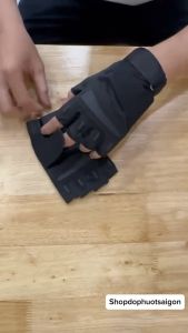 Găng tay chống nắng hở ngón đi xe đạp xe máy đi phượt chiến thuật mẫu mới