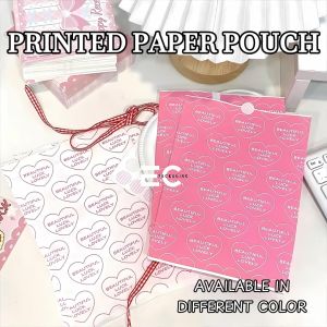 EC 100Pcs Love Heart Greaseproof Paper Bag Pouch Food Wrapper Sandwich Pouch Fried Chicken Pouch