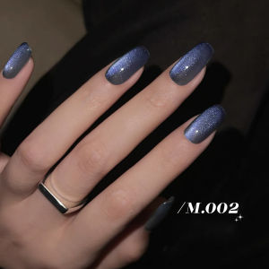 Bộ Sơn Móng Tay Gel Mắt Mèo Bong Bóng Pha Lê Xanh Dương Glacier MIANEL 10ML Dành Cho Tiệm Nail Móng Tay Màu Xanh Giáng Sinh 1-8 Chiếc