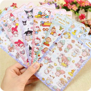 Twins Star Cute Rabbit Stickers Cartoon Girl Decorative Adhesive Stamps Childrens Handmade Scrapbooking Decals