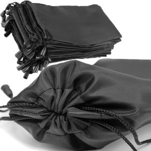 ถุงใส่แว่นตากันน้ำสีดำ10ชิ้นถุงเก็บแว่นกันแดดกันฝุ่นภาชนะใส่แว่นตาแบบพกพา