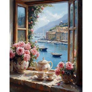 Bộ Tranh Tô Màu Theo Số DIY 40x50cm Hoa Trên Vải Bố Tranh Vẽ Tay Dành Cho Người Lớn Trang Trí Nhà Cửa Thể Hiện Nghệ Thuật