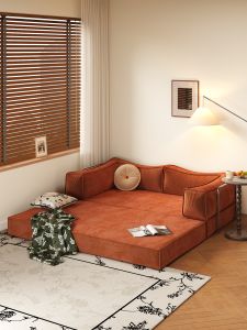 SAMEDREAM | Vintage Fabric Foldable Sofa Bed