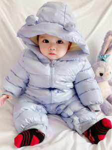 Newborn Clothes Baby Jumpsuit Autumn and Winter Thickened Baby Going out Romper Winter Outfit down Cotton Outwear