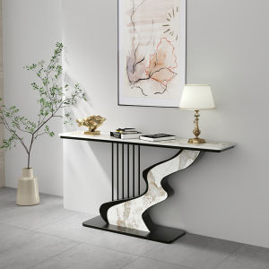 Modern Artistic Luxury Entryway Table Semi-Circle