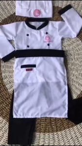 Baju Koki Chef Anak | Kostum Bayi Newborn Baju Photoshoot | Baju Koki Mastercef
