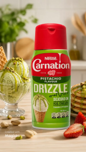 Nestlé Whipped Cream Drizzle - Red Cap - Good Food Good Life - Nutrition Facts - Pistachio Flavour - 350ml